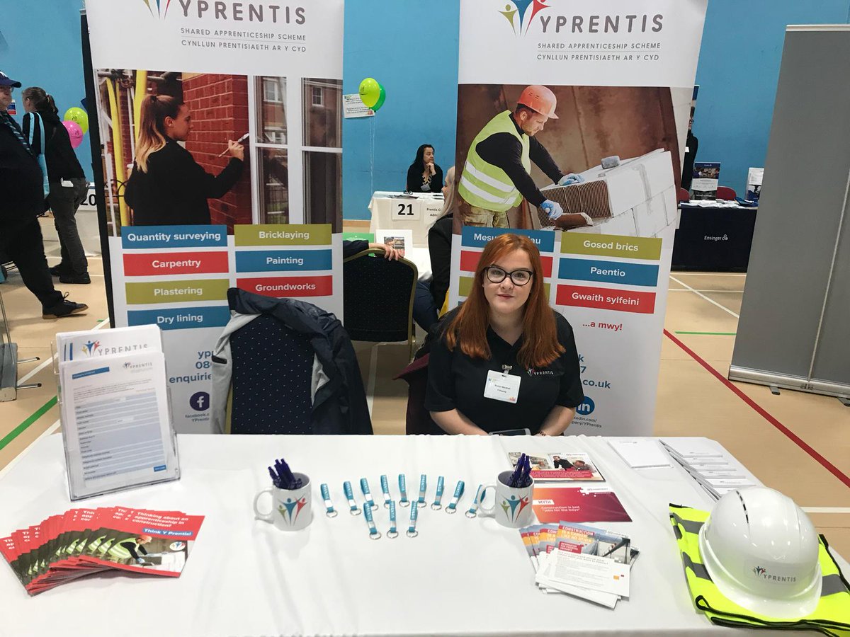 It's day 3 of National Apprenticeship Week and we're at #RCTJobFair at the Sobel Leisure Centre in Aberdare. Thinking about a career in construction? Come along and have a chat with us about out how you can build your career in construction! 👷‍♂️🚧👷‍♀️#NAW2019 #AWWales #Construction