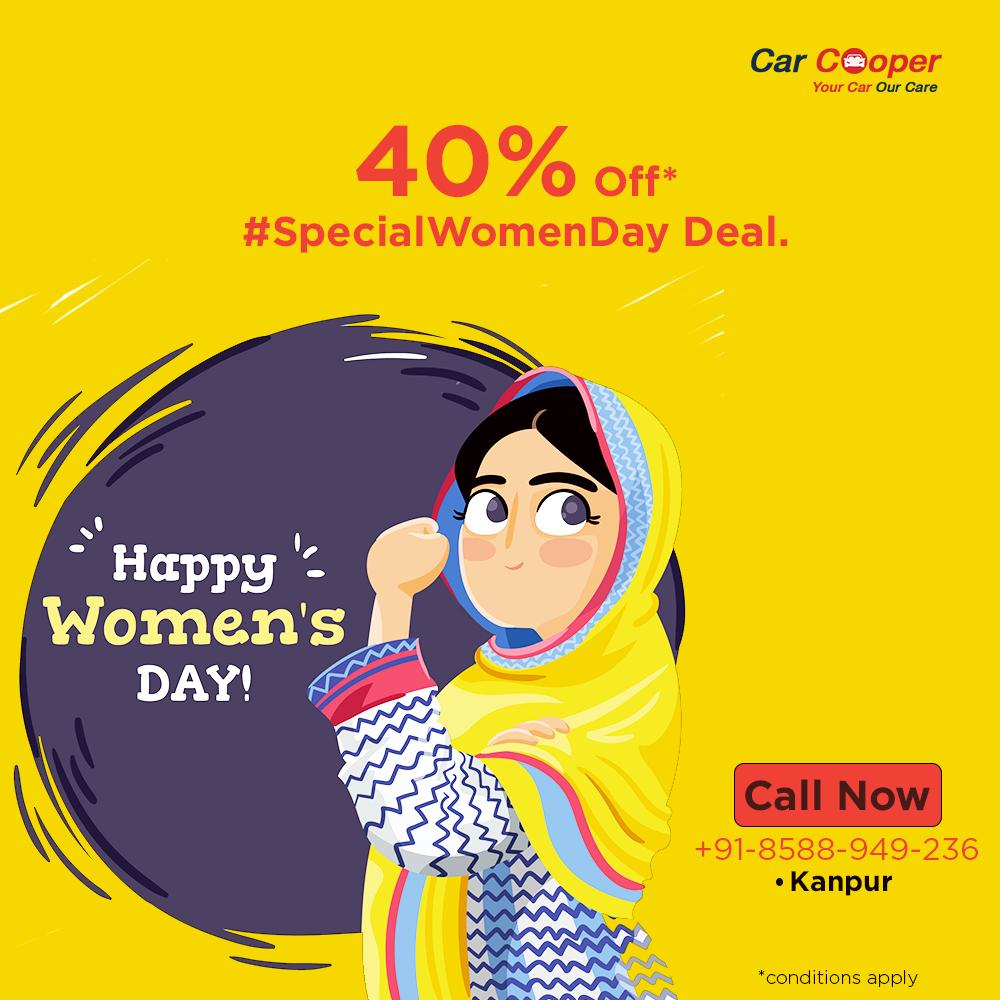 #CelebrateWomensDay
Want to pamper your Car this women's day?🧐
We appreciate this day and offer you all lovely ladies and car owners a special 40% discount on different services.😎👌
Valid till *8th March only*
📌Call us now and book your slots- 8588949236
#Kanpur #carservice