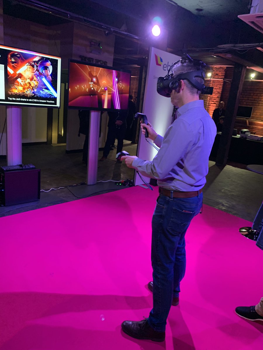 Delighted to have <a href="/ebb3uk/">ebb3</a> at the <a href="/CiscoUKI/">Cisco UK & Ireland</a> Mid Year rocking the VR light sabres #ecosystem #wearecisco