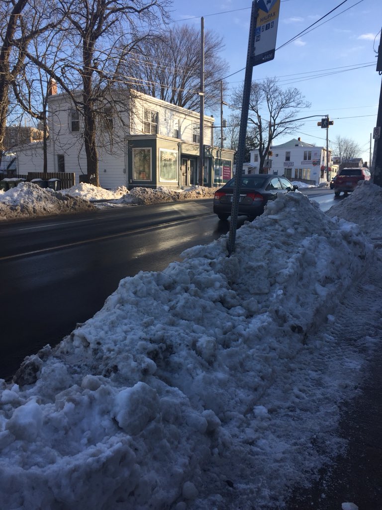 smithaloo's tweet photo. @hfxgov What about bus stop clearing? This is Chebucto. Good thing I can climb.. some people can’t. https://t.co/KepzM2CIEN