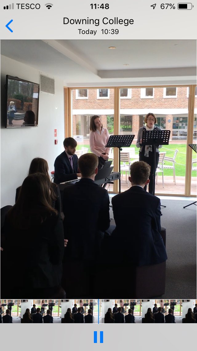 LeysBarrett's tweet photo. Well done to Rosie, Ellie, Miss P and the music department for entertaining us so well during break today @LiveAtBallyGs @LeysMusic great music and singing! https://t.co/AlqhZyuEzQ