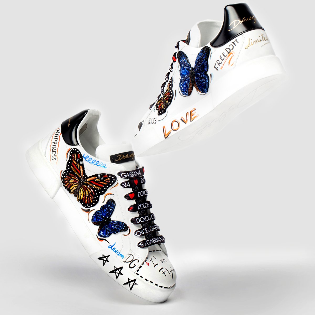 Somatische cel Protestant Implementeren Dolce & Gabbana on Twitter: "Only this month, butterfly patches decorate  the #DGLimited sneakers, exclusively available on the online store. One of  a kind, be one of the few to have this