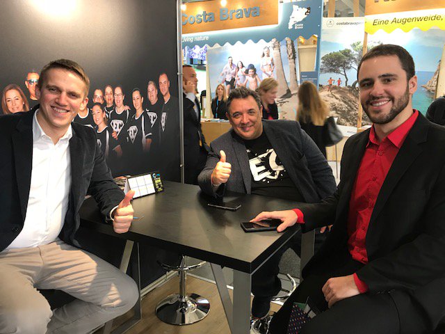 WATA_Network's tweet photo. ITB Berlin : WATA-Serbia (Talas Travel) meets WATA-Portugal (EC-Travel) at EC Travel stand ! https://t.co/VWfIXxNrQD