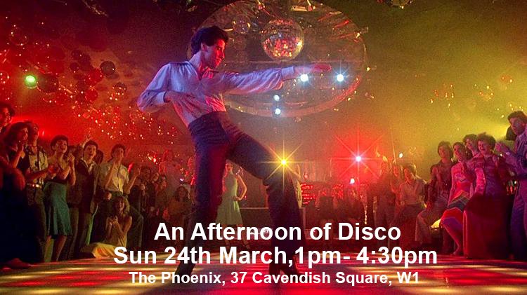 Coffin_Dodgers's tweet photo. Forget Saturday Night Fever, it's all about Sunday Afternoon Groovin' as An Afternoon of Disco comes to @ThePhoenix_W1 on Sun 24 March! Grab some food, dance to all the best 70s Disco tunes and still be home in time for Spring Watch. Tickets available at https://t.co/kjwQY4Yqqz https://t.co/bYCvuFPu2D
