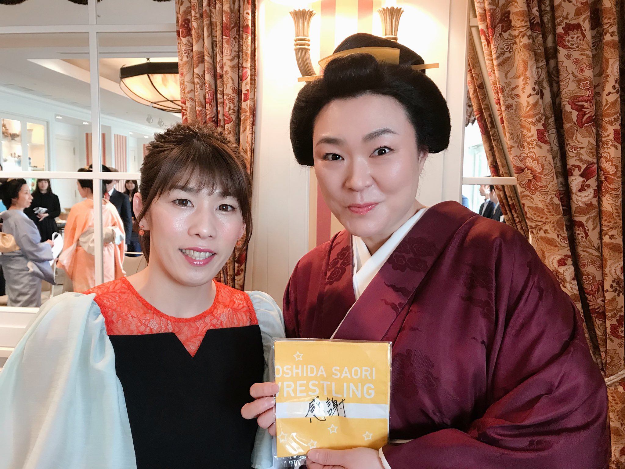 吉田沙保里 ようやく久保田磨希さんとお仕事でお会いできました 久保田さんは 大奥 最終章 私は コレ知らんかった 新発見 村上信五の平成スポーツ命場面sp の記者発表でした 娘さんがレスリングをやられてるという縁で仲良くさせていただき