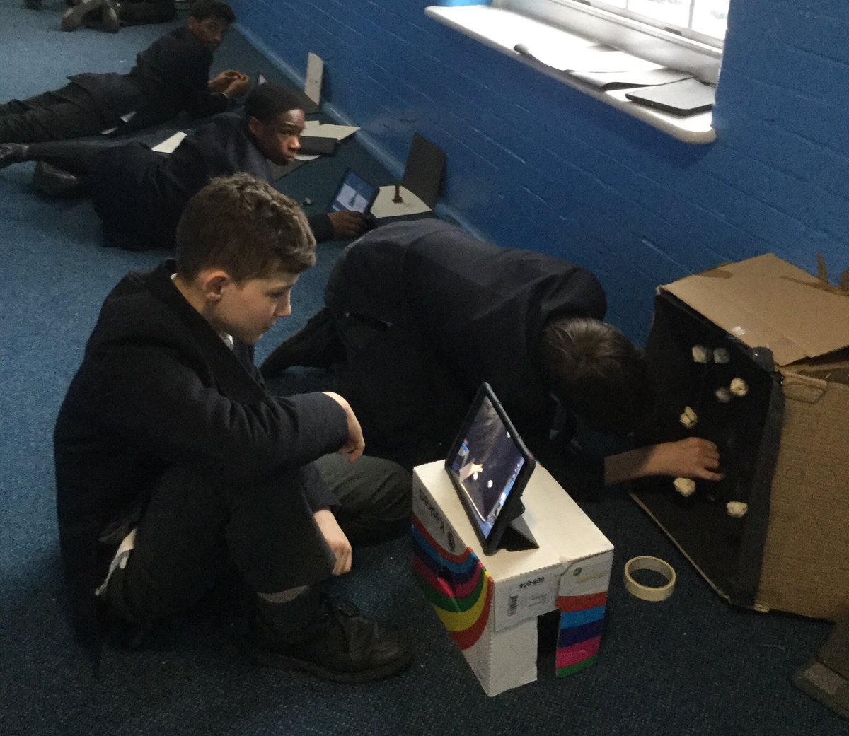 More Year 9's busy with their animations.