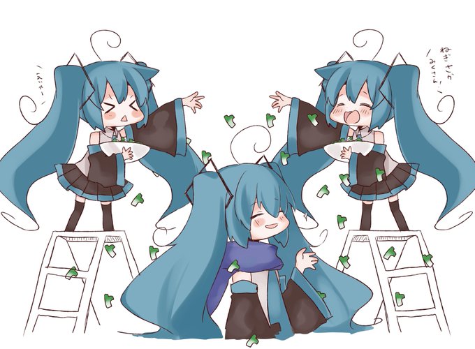 「blue hair spring onion」 illustration images(Latest)｜9pages