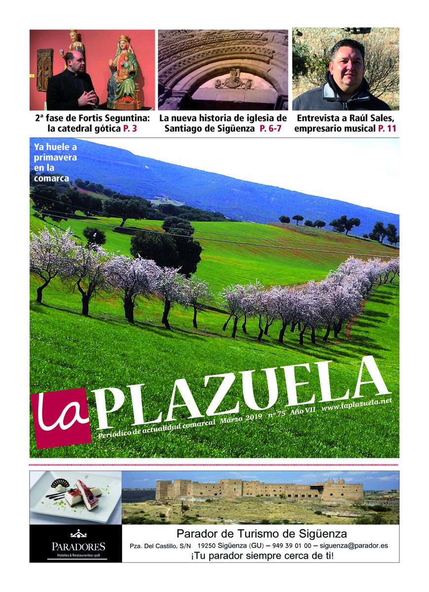 Nº 75 de La Plazuela, marzo 2019. La nueva historia de la iglesia de Santiago de Sigüenza, la seta de marzo, A propósito del cloro, la seta de marzo y mucho más...