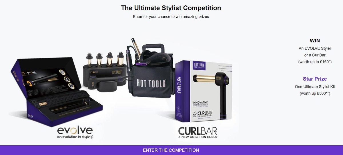 hottoolsprouk's tweet photo. Don't forget we have an amazing #competition running!
WIN:
⭐ An #EVOLVEStyler or a #CurlBar (worth up to £160*)
🌟Star Prize🌟
One Ultimate Stylist Kit (worth up £500**)
Enter: https://t.co/4MSNlKTnhd
Ends 22nd March
#hottoolsproeu #win #hair https://t.co/iGmRIIuDUm