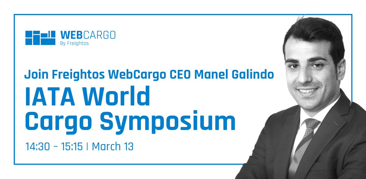 #IATAWCS is just around the corner. If you'll be in Singapore for IATA, make sure to catch Freightos Webcargo CEO Manel Galindo speak about the future of air freight booking. 
Want to set a meeting at the conference? Drop us a line!