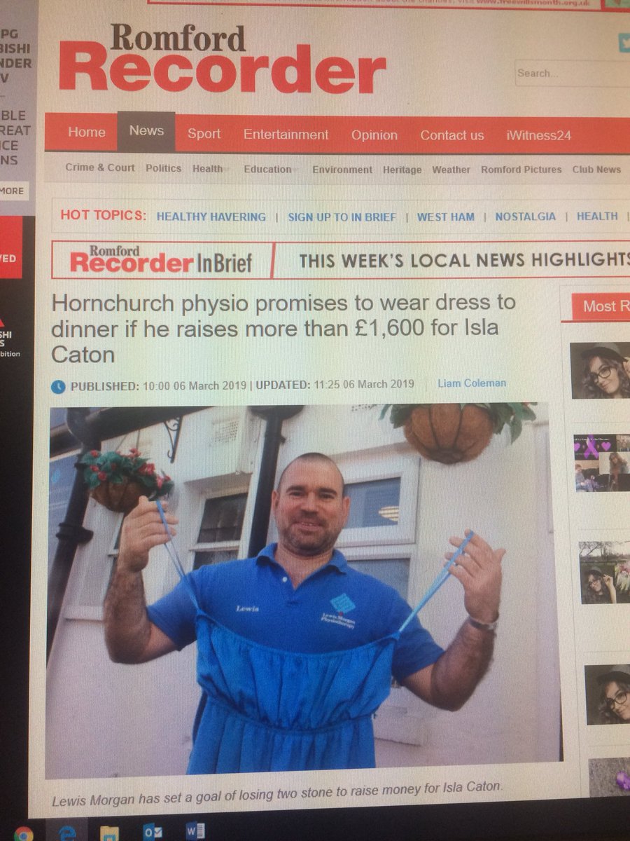 Here it is! Check out Romford Recorder online. Please click on just giving link and kindly donate for my fundraising for Isla Caton and her treatment for neuroblastoma! Thank you #donate #fundraising #islacaton #justgiving #romfordrecorder