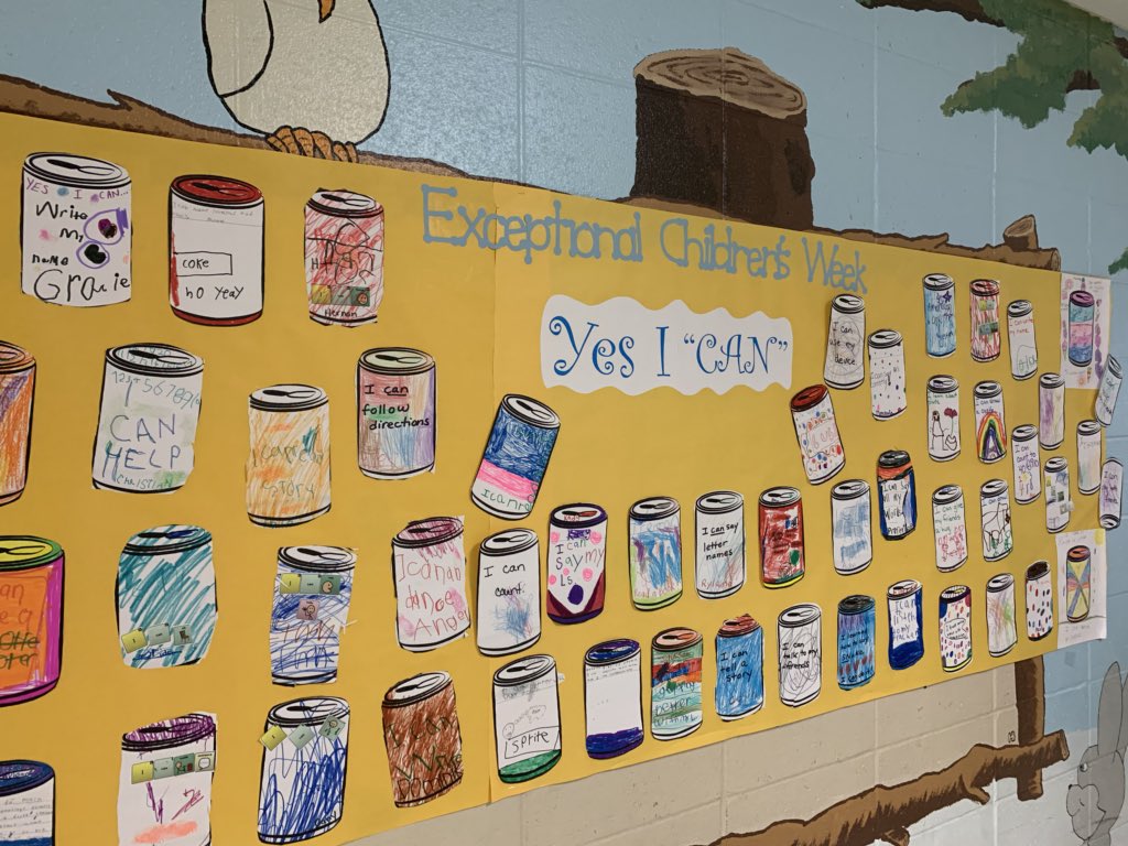 Exceptional Children’s Week. Yes I Can: read, write, say my letters, help others, and SO much more! Celebrating diversity! #HESChampions