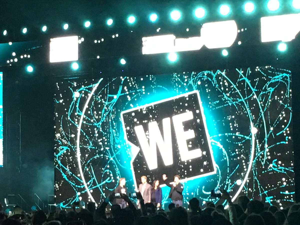 The Duke of Sussex and his wife entering the stage! #WEdayUK #WEDay2019