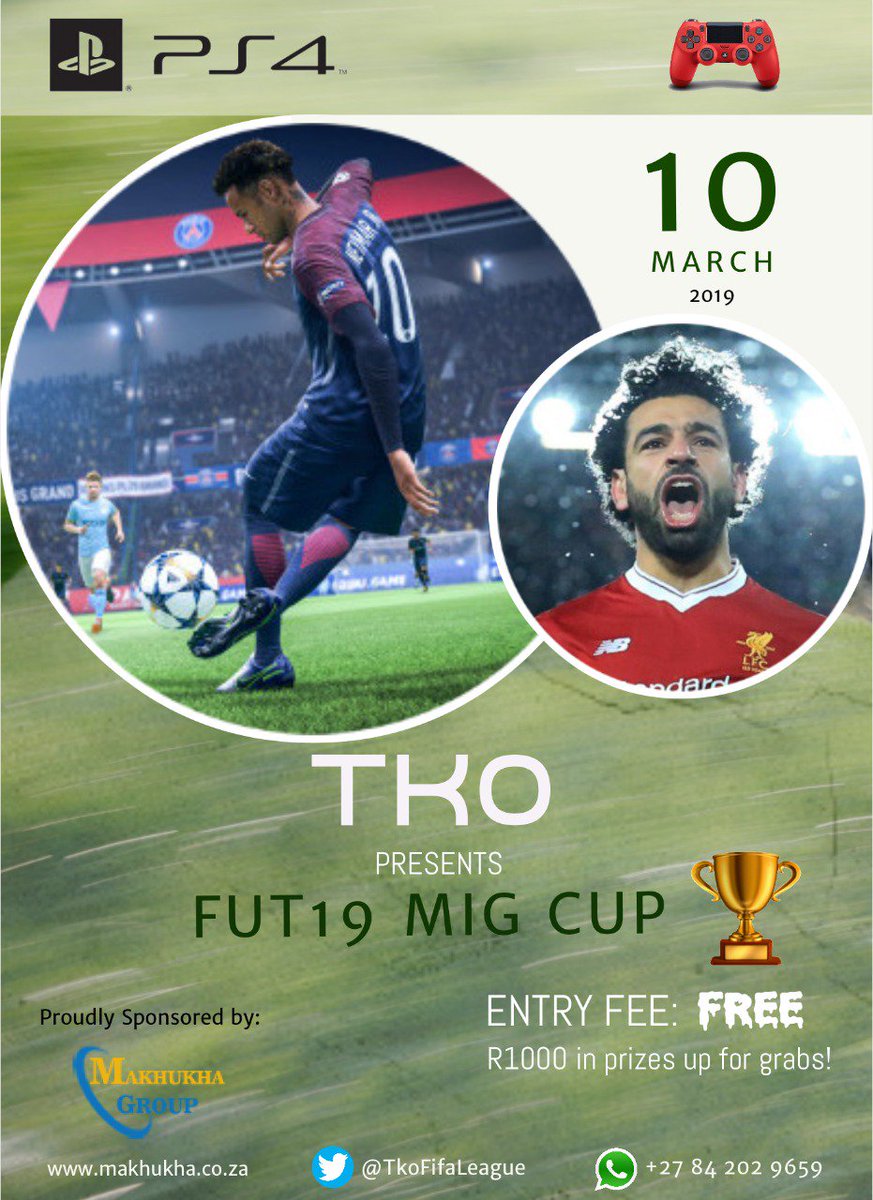 TkoFifaLeague's tweet photo. Free Fut19 tournament. To qualify, retweet and tag 3 of your friends #FUT19 #FIFA19 #FIFA #tournament #PS4live @OfficialBOWiE10 @ArnoldmknArnold @MOBiZILLA https://t.co/3vwxsfSkbH