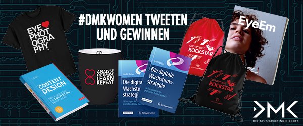 👉 Jetzt mitmachen und gewinnen: Diesen Beitrag retweeten oder #DMKwomen tweeten und tolle Preise wie Tassen, Turnbeutel oder Bücher von <a href="/konversionsK/">konversionsKRAFT</a>, <a href="/EyeEm/">EyeEm</a> oder <a href="/Pinterest/">Pinterest</a> gewinnen! Teilnahme bis morgen, 12 Uhr. Viel Glück! 🥰