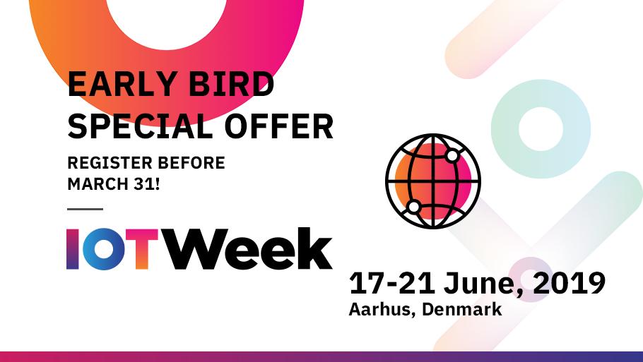 #IoTWeek2019 - Register before March 31st and book your conference ticket at a special, Early Bird price! #IoT #IoTConference #Aarhus
iotweek.org/registration-a…
