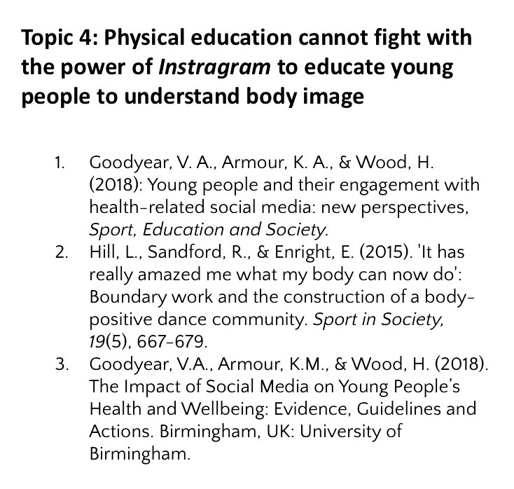 acalderon_pe's tweet photo. @MJCamachoPE @shirley_MHSE @SarahLMacIsaac @DrEmmaRich @lacajonera Well done! look at the topic to debate in a couple of weeks with #CoolPE students and some readings to build their arguments #physed https://t.co/8pcpUEew2I