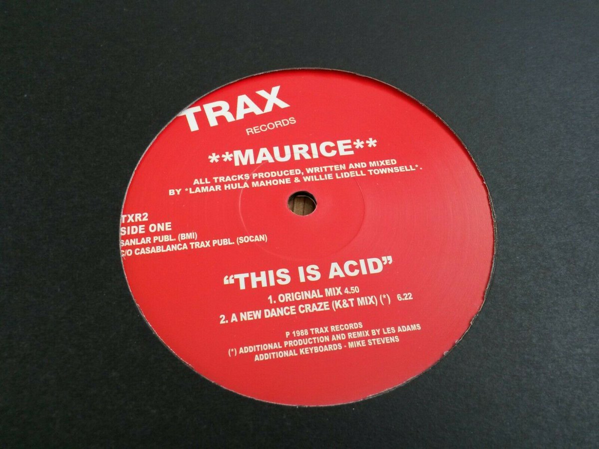 TapDelRecords's tweet photo. Maurice - This Is Acid 12" re unplayed £12.95 free p+p in UK Message us your email address & we'll send u a Paypal invoice.Shipping-UK free, Europe/EU-£6.80,Rest of the world-£9.80 #thisisacid #vinylrecords #acidhouse #traxrecords #tapestryofdelightsrecords #hacienda #raves https://t.co/GQqwC7sYYx