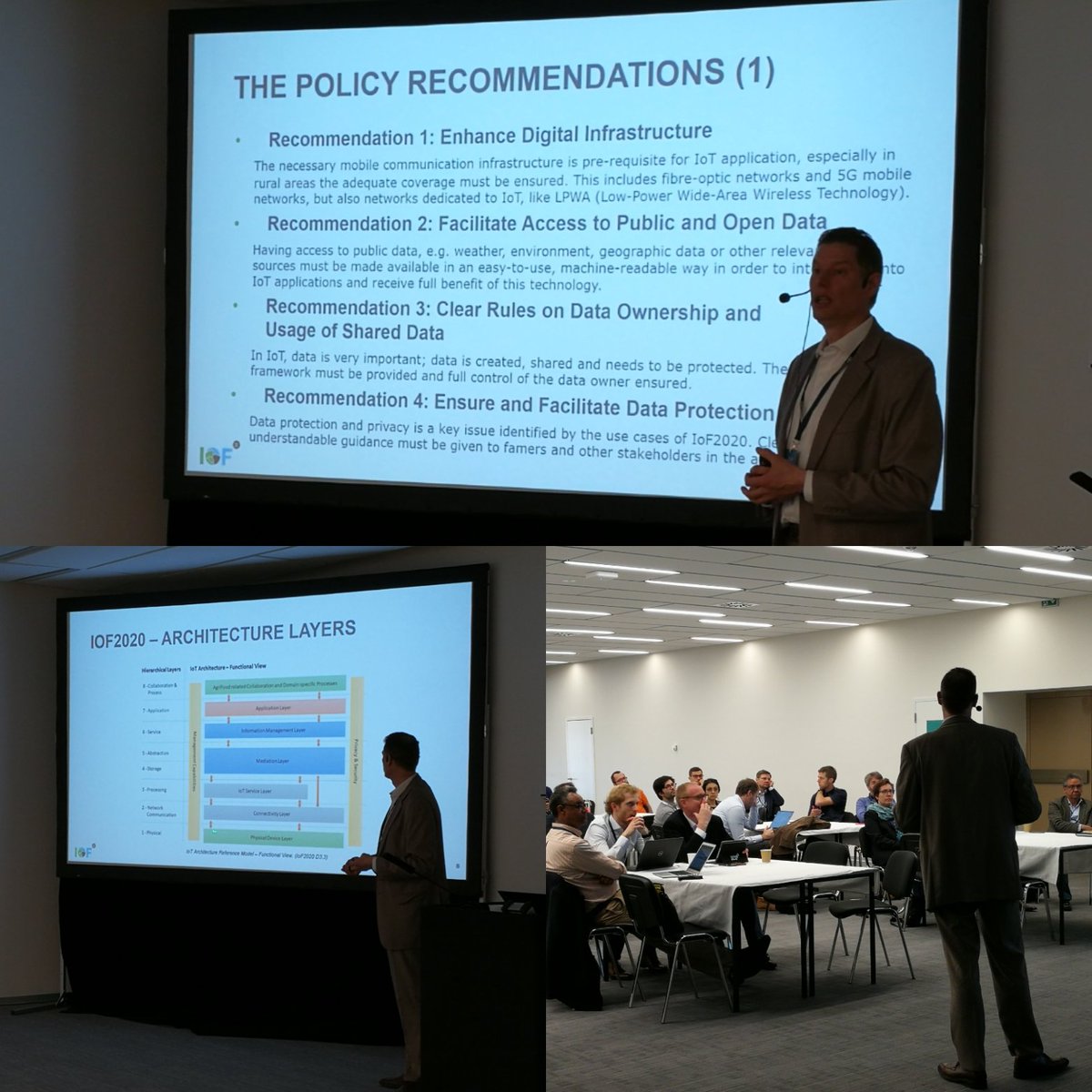 A colleague from <a href="/gs1/">GS1</a> Germany presenting policy recommendations to maximize adoption of IoT technology in the agrifood domain. #IoT #IoF2020 #standardisation