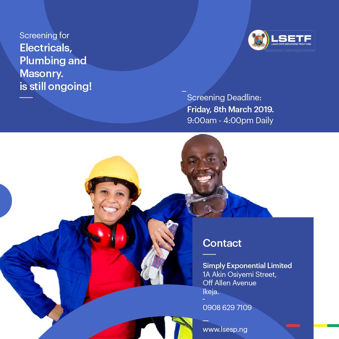LSETF's tweet photo. Screening deadline is Friday, March 8, 2019!

#EmployabilitySupportProject #Training #Jobs #Career #PersonalDevelopment #LSETF #Sales #FrontOffice #Salesrep #Caregiver #Construction #Carpentry #Fashion #ProductionAssistant #Cinematography #Photography https://t.co/R8Wd4wWinF