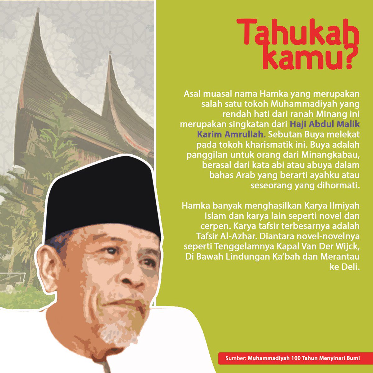 Muhammadiyah On Twitter Asal Muasal Nama Hamka Yang Merupakan
