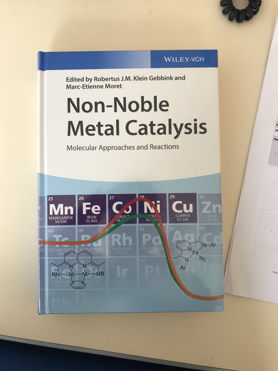 Just received my copy of Non-noble metal catalysis from @WileyVCH today. Very happy we could contribute and many thanks to the great editors. Looking forward to reading contributions from fellow chemtweeps @bruin_bas @ribas_xavi @MiquelCostas @JulioLloret and many more.