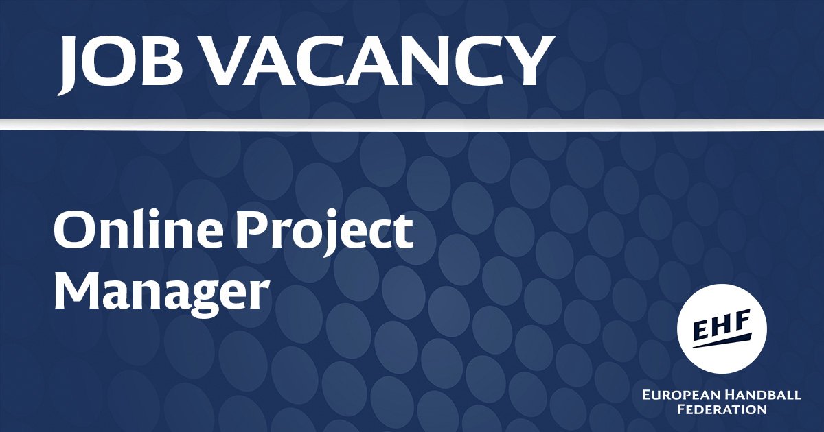 We are hiring! 💼
The EHF and EHF Marketing GmbH are looking for an Online Project Manager.
If you want to join us in Vienna, apply here ⬇️:
eurohandball.com/article/32250
#job #joinus #hiring #sportsjobs #sports&amp;digital