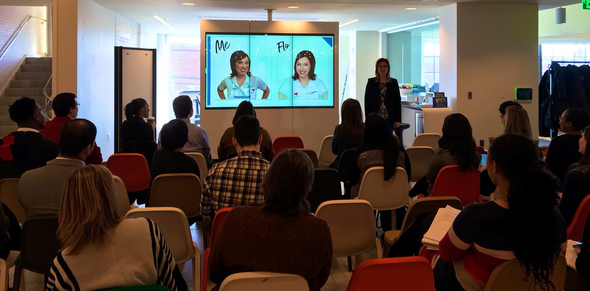 AMABaltimore's tweet photo. Kicking things off at this morning's #AMAintheAM w/ @MeredithCSP and learning about her doppleganger of @Progressive @ItsFlo. https://t.co/ajF3CxmRsW
