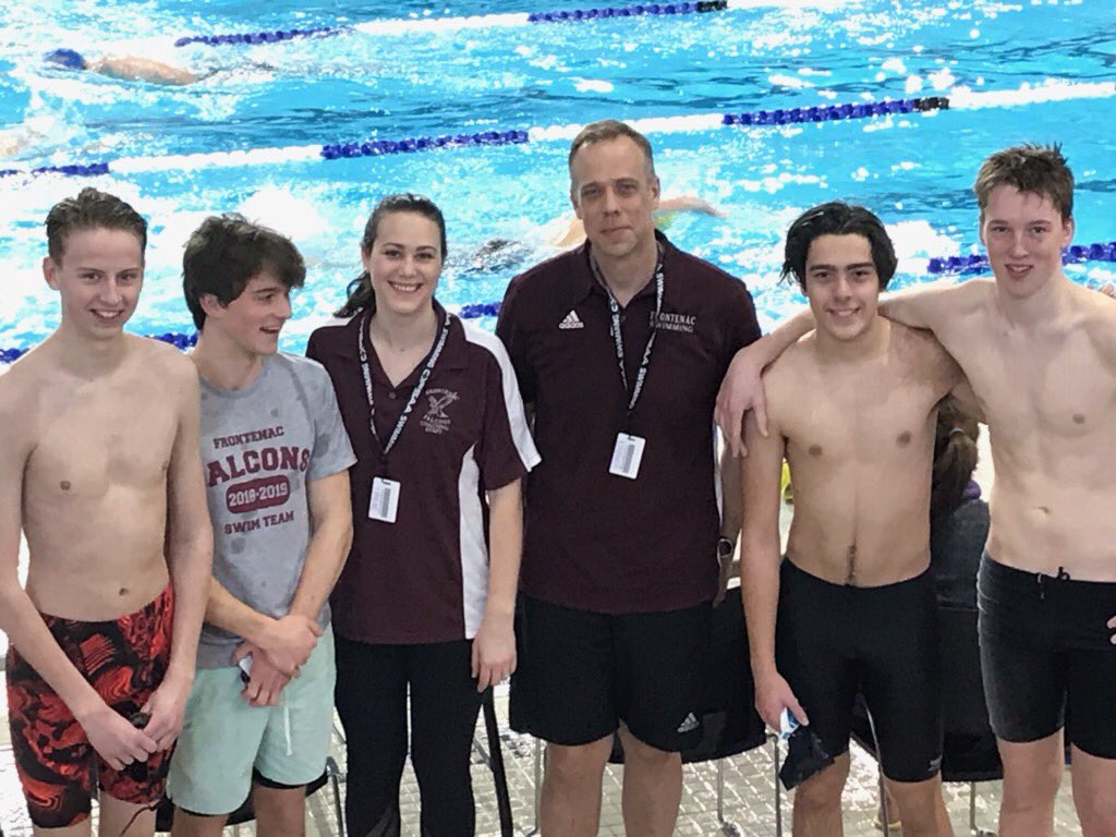 monsourd's tweet photo. Some team pics from the #ofsaaswimming2019 @FSSAthletics1 @FSS_Principal @FSSprops @theEOSSAA @FSSSwim_LDSB @FSSFieldnTrack races are about to start! First up the junior boys relay https://t.co/XzEvIPMi4u