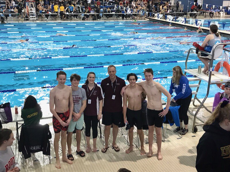 monsourd's tweet photo. Some team pics from the #ofsaaswimming2019 @FSSAthletics1 @FSS_Principal @FSSprops @theEOSSAA @FSSSwim_LDSB @FSSFieldnTrack races are about to start! First up the junior boys relay https://t.co/XzEvIPMi4u
