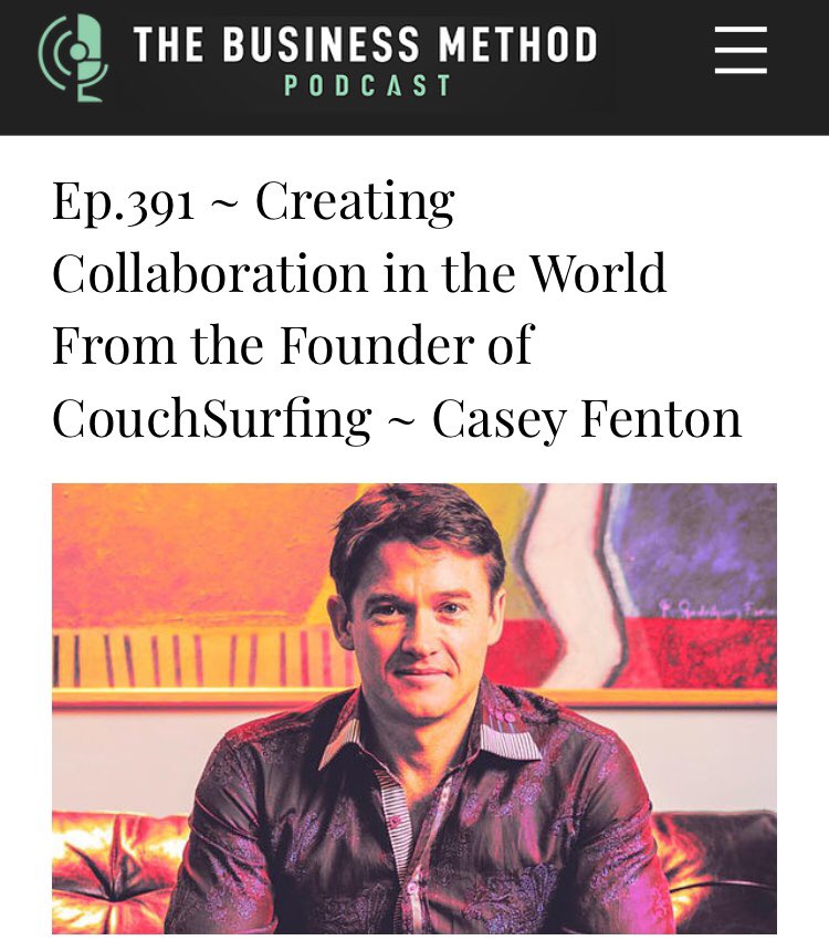 Chris Reynolds (@creynoldslive) on Twitter photo An incredible podcast interview w/ Casey Fenton the founder of <a href="/UpstockEquity/">Upstock Equity System</a> and <a href="/Couchsurfing/">Couchsurfing</a> about changing the way we do business and travel! An incredible podcast interview w/ Casey Fenton the founder of <a href="/UpstockEquity/">Upstock Equity System</a> and <a href="/Couchsurfing/">Couchsurfing</a> about changing the way we do business and travel!