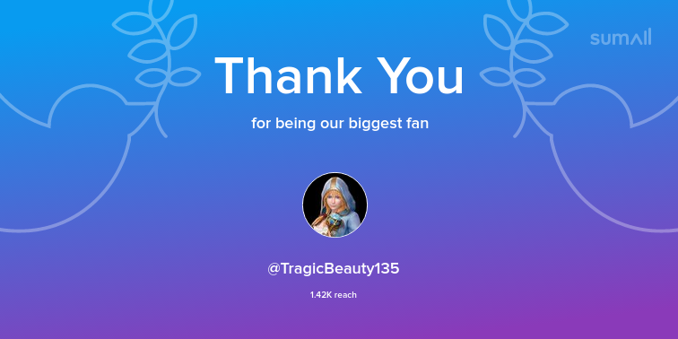 Our biggest fans this week: @TragicBeauty135. Thank you! via sumall.com/thankyou?utm_s…
