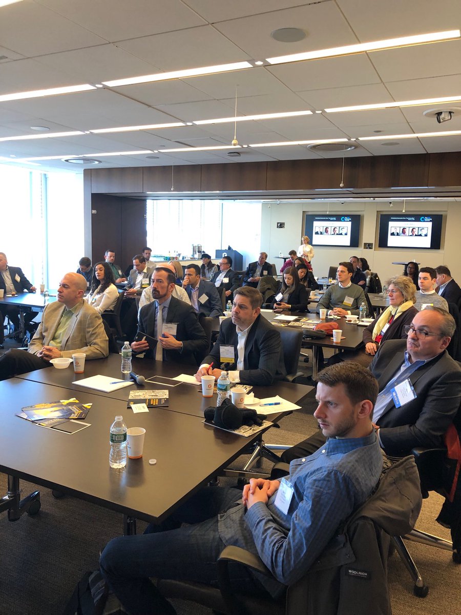 DebbieLindner's tweet photo. Full house in NYC this morning for ⁦@CFOLeader⁩ NYC chapter talking redesigning compensation plans.  Great insights from our speakers Mike Levine, Dave Wynne and Michael Bruno and Brad Bauer https://t.co/Me56SMHj5a