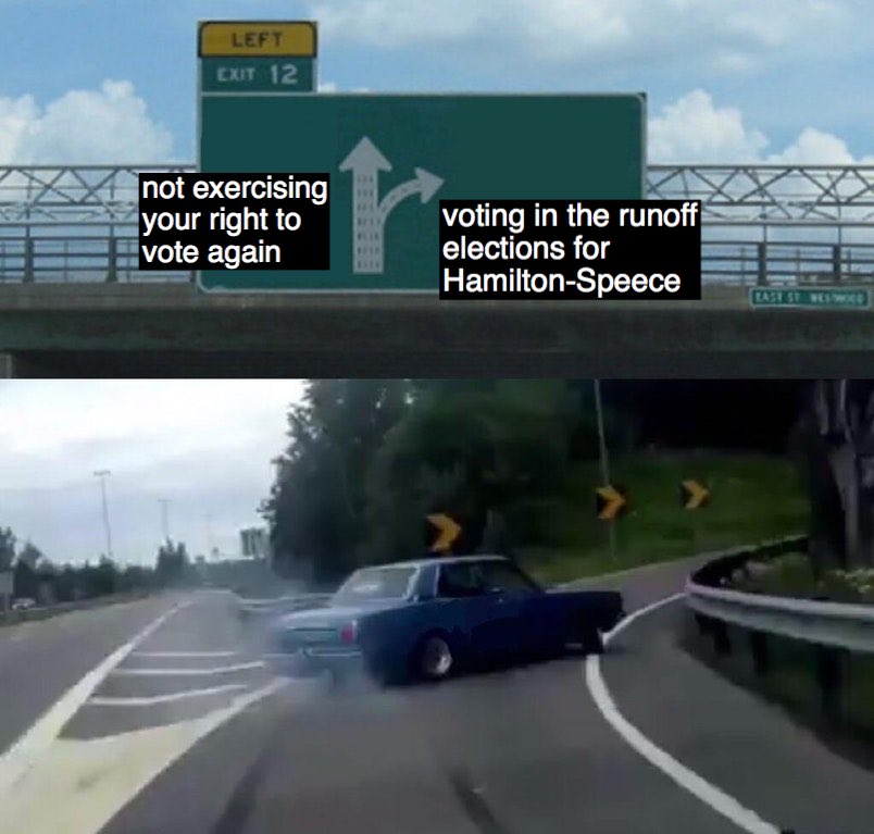 HamiltonSpeece's tweet photo. Polls are OPEN for the run-off election and they will close tomorrow (3/7) at 6 pm. Vote online at https://t.co/O7y2JVxgAA or at White Hall/Gatton Student Center today! 

Vote for Experience. Vote for Passion. Vote for Progress Inspired By You. https://t.co/UZr1CJqoMs