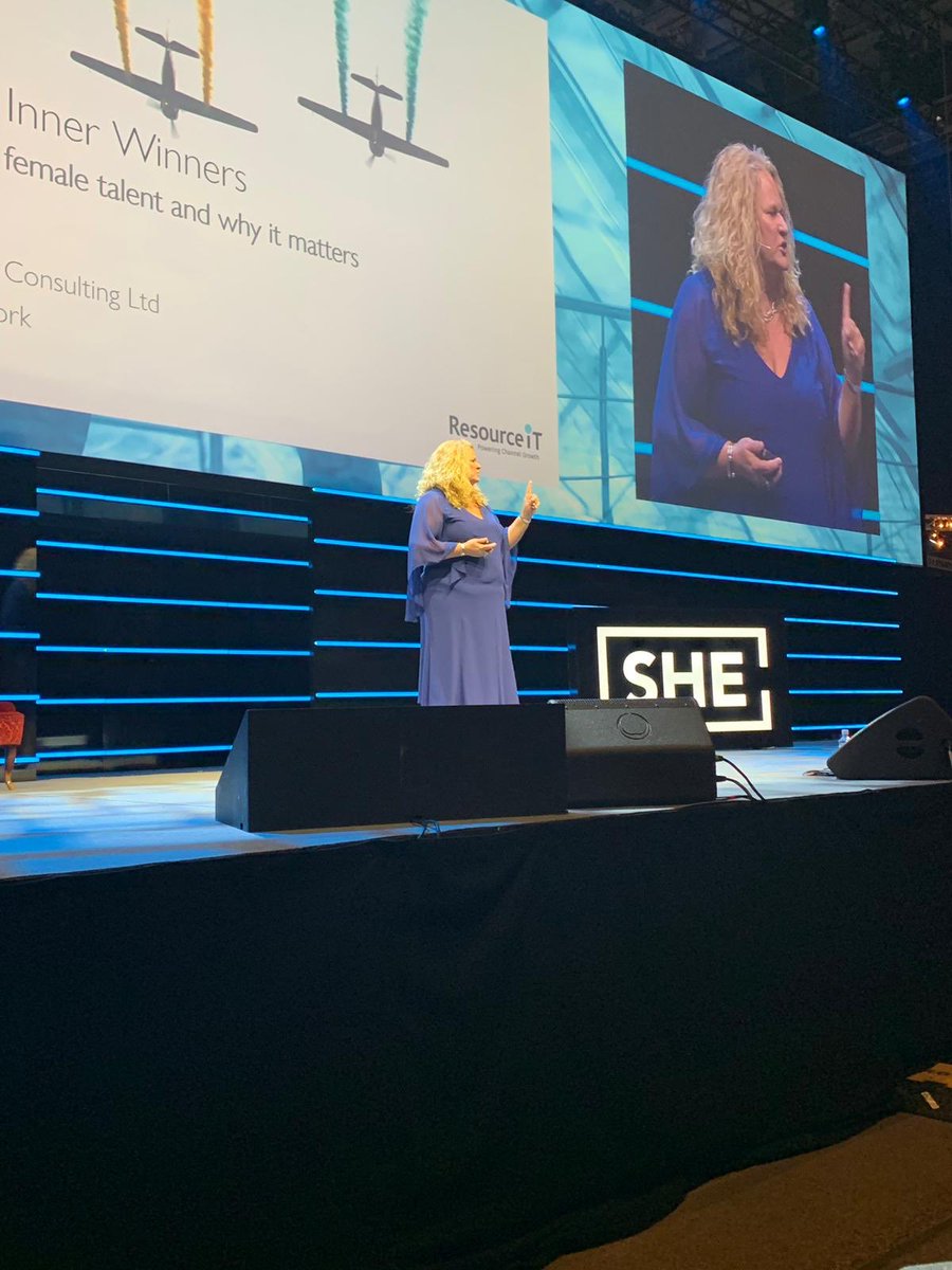 ResourceiT_Ltd's tweet photo. Promoting your Inner Winners! Our CEO @Julie_Simpson talks about her story and why women generate profit! At #SHEConf19 today - #WITRocks #agentsofchange @TheWITNetwork https://t.co/7qVMirKAlx