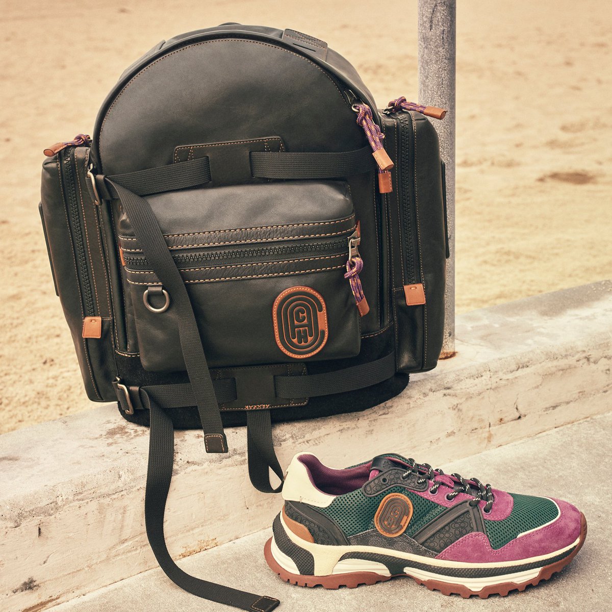 ridge backpack with coach patch