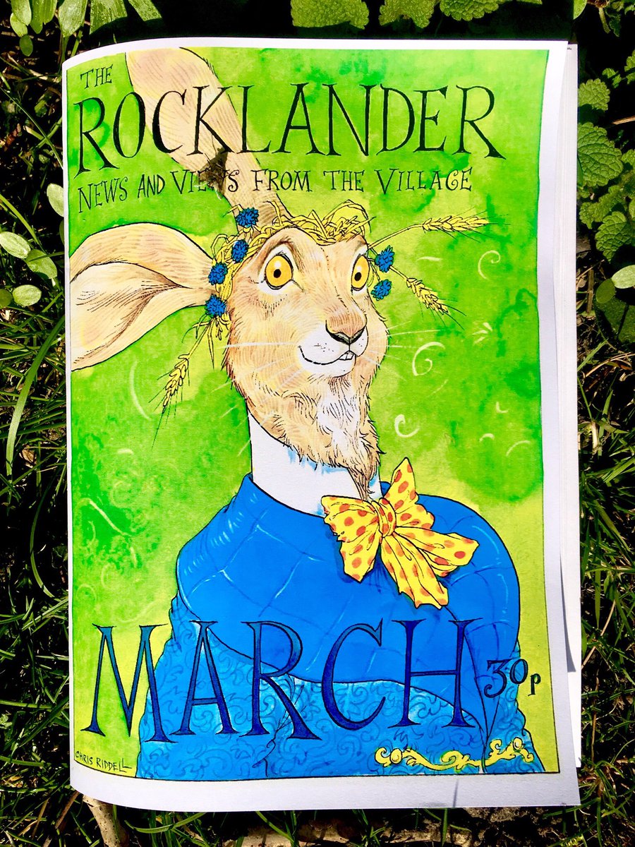 RocklandsShop's tweet photo. Another sublime @chrisriddell50 cover for the lucky Rocklanders. #ParishMag #Rocklands #community #Breckland #MarchHare https://t.co/cGfysk9MCV