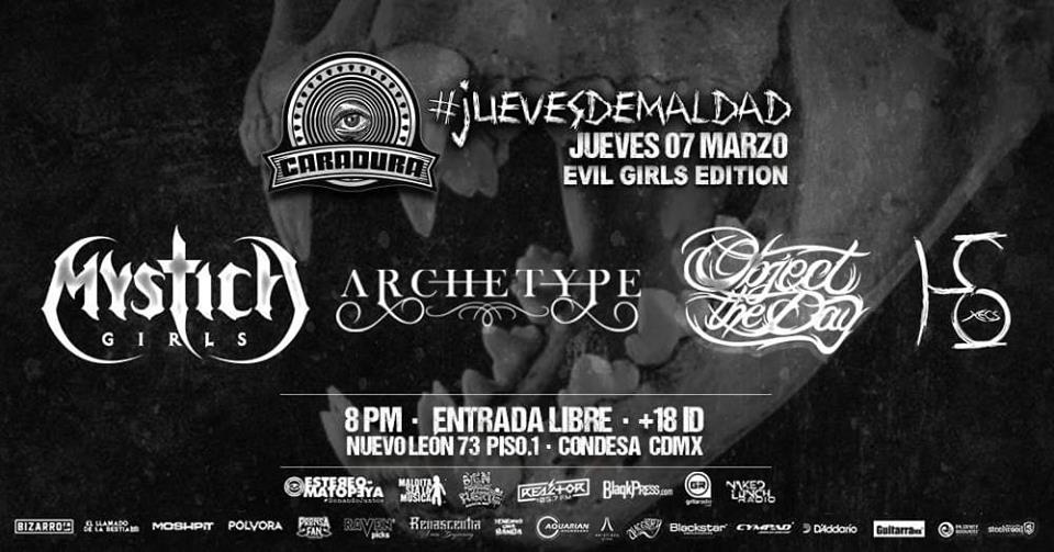 Todo el #girlpower  enmarcará este #JuevesdeMaldad en <a href="/caraduramx/">Caradura</a> 

<a href="/mystica_girls/">MysticaGirls</a>  <a href="/archetypemx/">Archetype</a>  #Objecttheday  y #Heos

No dejes que te digan que #SucedioenCaradura

#FamiliaRenascentia #LaEscenaSomosTodos
