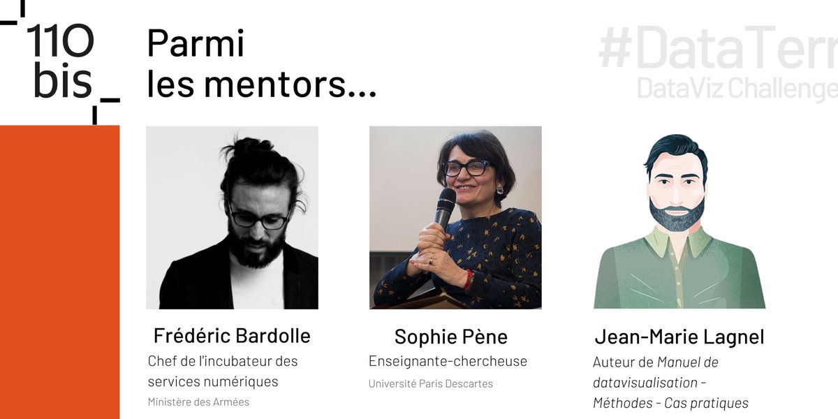 lab110bis's tweet photo. #DataTerr J-18 avant notre DataViz Challenge "Education &amp; Territoires" ! Découvrez les mentors qui vous accompagneront lors de l'événement...
‼️Prolongations : inscrivez-vous jusqu'au 11 mars : https://t.co/hMhmQA54QB https://t.co/VGq8N04UP9