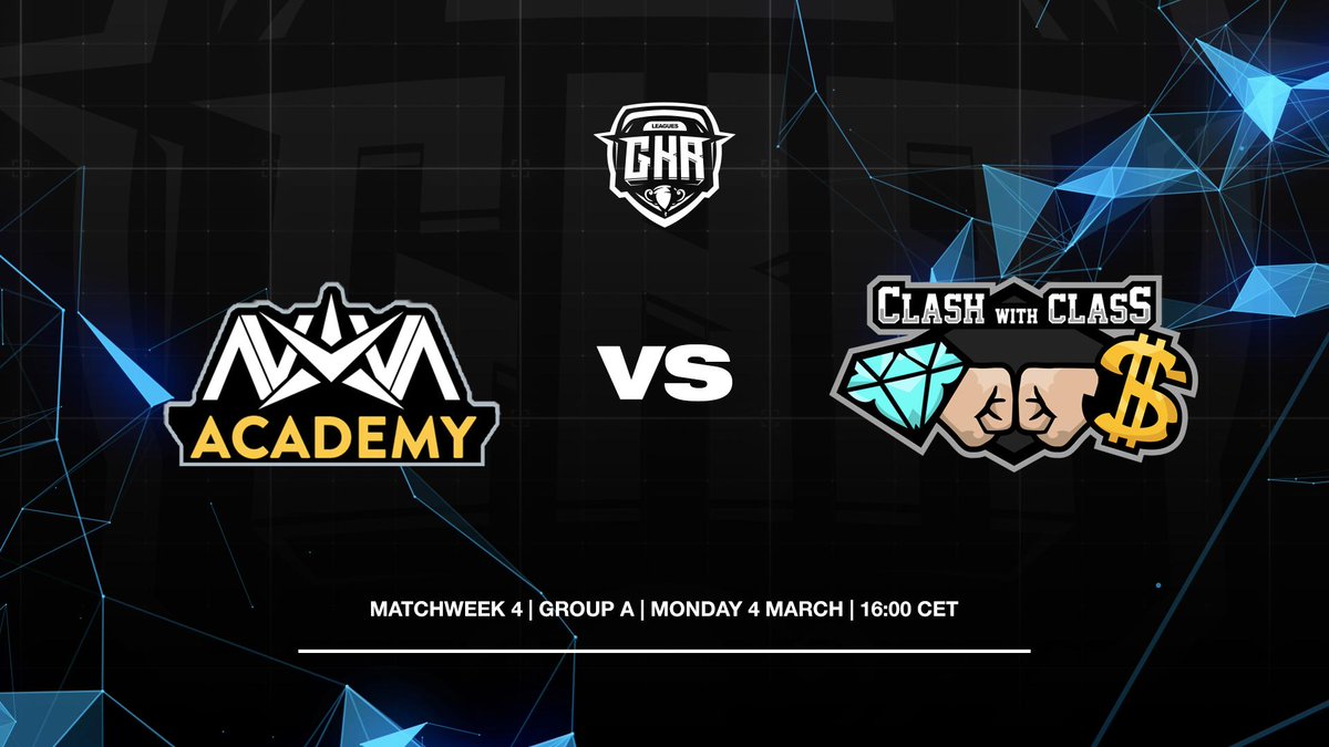 #ClashRoyale
Tarde de partido!

Nuestros jugadores están disputando un partido muy difícil contra un gran equipo 💪

🏆 <a href="/GkrLeagues/">GKR Leagues</a>

📍4° Jornada

⚔️ <a href="/ClashWithClass_/">WithClass</a> VS <a href="/NovaEsportsTeam/">Nova Esports</a> (Academy) 

⏰ 16H🇪🇸

Iremos comunicando el resultado en directo! (@blackknightsGG)