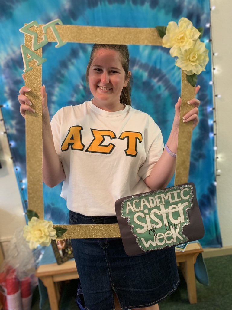 AST_SAINTLEO's tweet photo. Congrats to @smwalterman for being selected as our Academic Sister of the Week! She’s been working really hard on studying for her honors oral exam! https://t.co/Lp6YzoyyCE