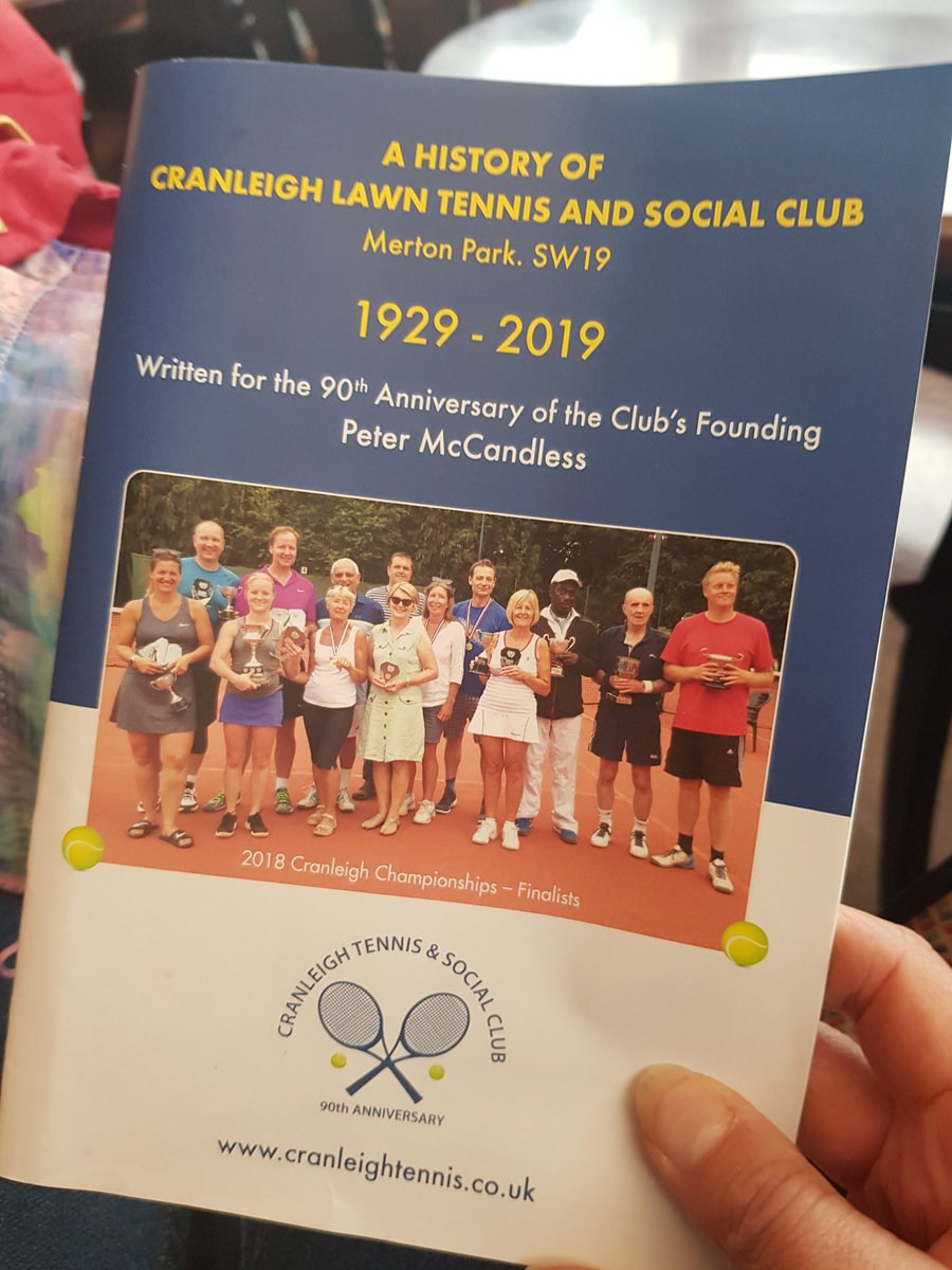 Just picked up my copy <a href="/CranleighTennis/">Cranleigh Tennis</a>. Congrats on 90 years