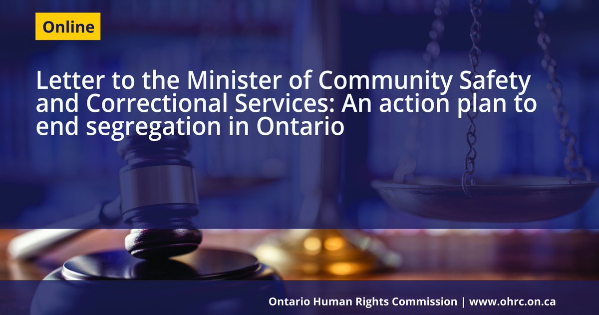OntHumanRights's tweet photo. The findings in R. v #Capay call for decisive action: Ontario must eliminate the use of segregation. Read our letter to Minister Jones: https://t.co/7eYe24qJp2 https://t.co/IphVqexelJ