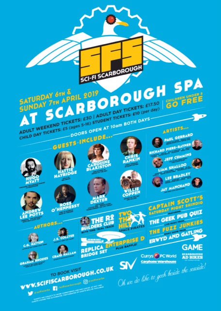 scarboroughspa's tweet photo. The line up is now complete for Sci-Fi Scarborough 2019! 

Here is everyone and everything that is going on across ten rooms next month! (There's far too much to cram into one tweet!)

Find Out More: https://t.co/w4ff8KFji0 https://t.co/RXQuinqu2T