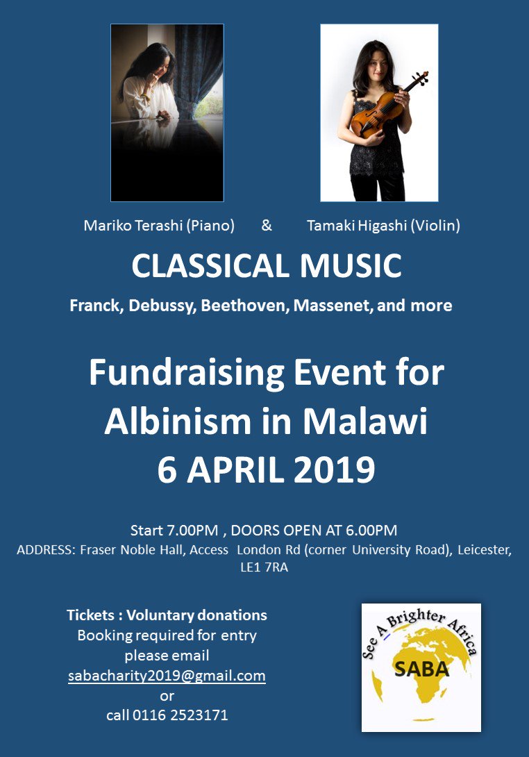 Following the success of the ophthalmology departments' fundraising event at More Restaurant in November 2018 which raised £1386 for Albinism in Malawi, we are delighted to announce another exciting event! 
Unfortunately tickets are limited and therefore to avoid disappointment.