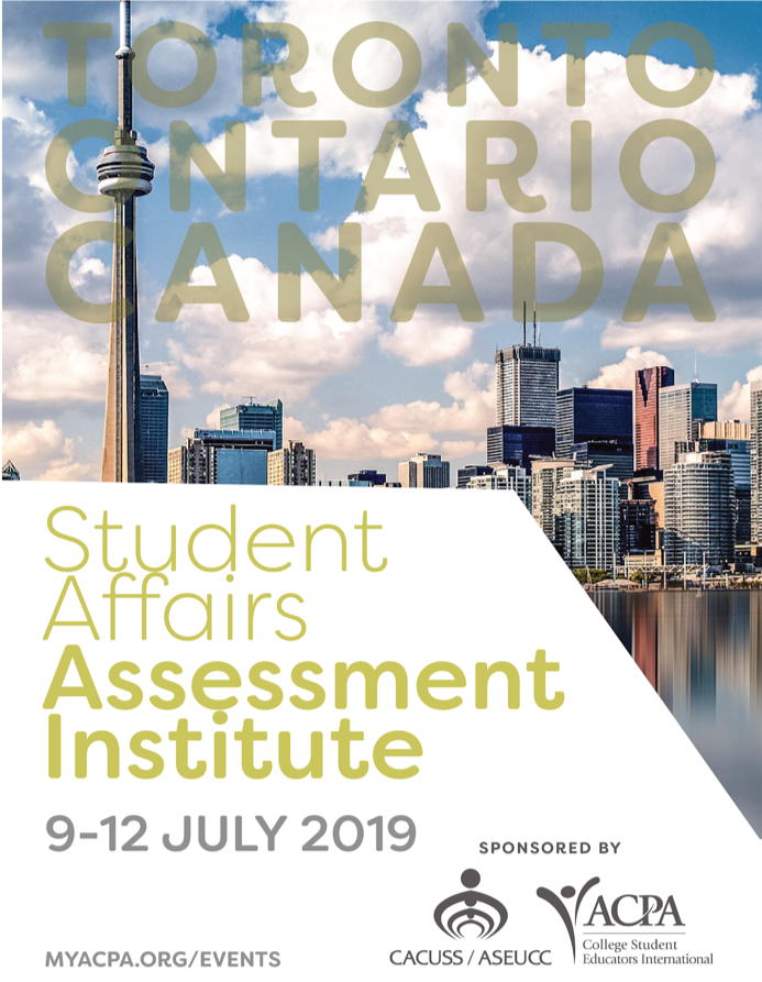 Continue your assessment learning from #ACPA19 at this summer's Student Affairs Assessment Institute in Toronto! Check out the website for more information: bit.ly/2019SAAI #SAassess
