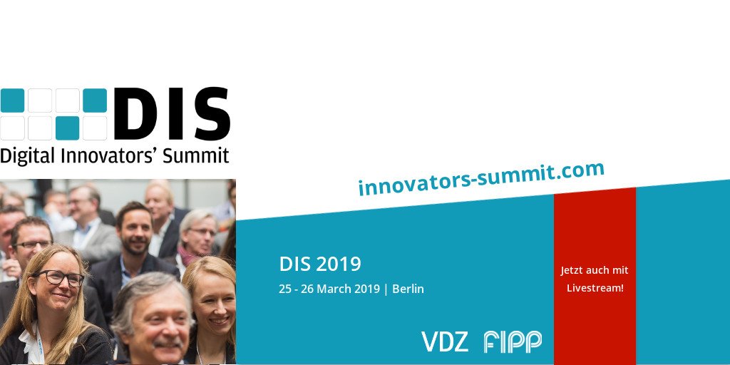 #DISummit goes #Video! Erweiterung des #VDZ-Videoangebots auf dem #DISummit 2019: Zuschauer können das Programm auf zwei der drei Bühnen live verfolgen &amp; im Anschluss per Video-on-Demand noch einmal nacherleben. In Kooperation mit <a href="/LaterPayDE/">LaterpayDE</a>. innovators-summit.com/live-stream/