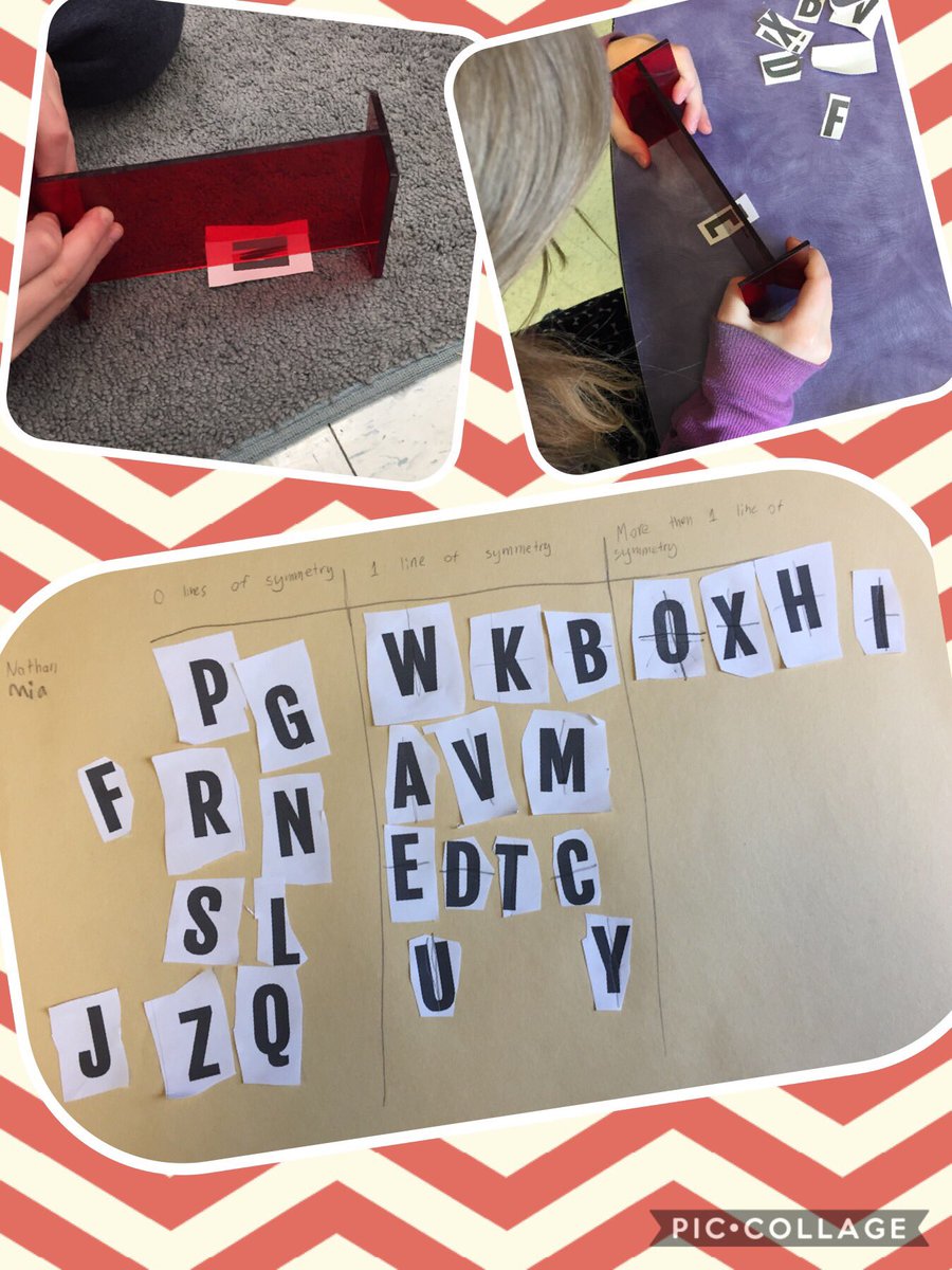 MissStickley's tweet image. Finding lines of symmetry in letters! #grade3math #sccdsb
