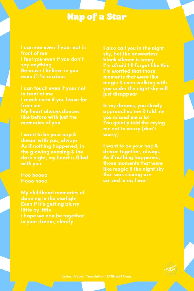 Lyrics for txt crown english vametmeta