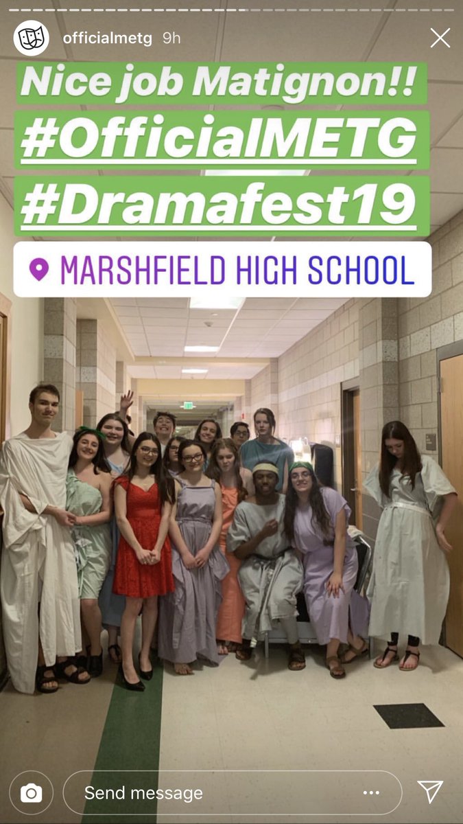 DramaMatignon's tweet photo. we had so so much fun at fest this weekend! thank you to Marshfield for being such gracious hosts, and of course to our phenomenal directors for guiding us on this journey💓 #metgdramafest https://t.co/6RgA1KpzRT
